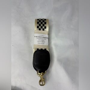 Clare V. Black and Cream Checker Crossbody Strap NWT